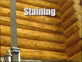  Vincent, Ohio Log Home Staining